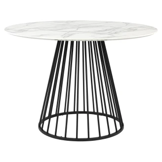 Spisebord <strong>Liorna</strong>  Hvit, Svart Ø 110 cm