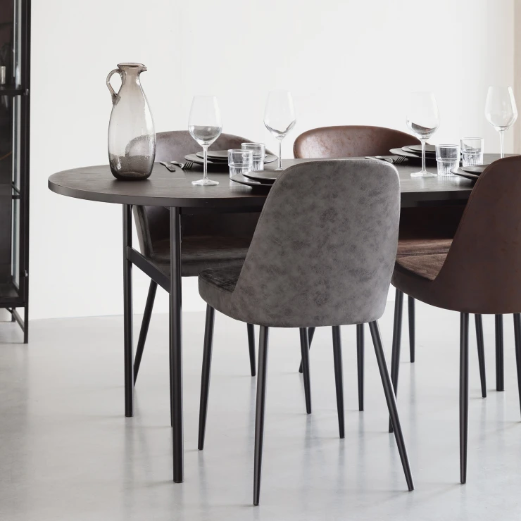 Spisebord Lignis Svart 180x80 cm
