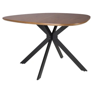 Spisebord Rundt <strong>Rajel</strong>  Beige, Svart