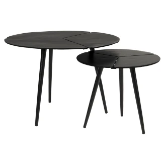 Sett med 2 Sidebord <strong>Vennor</strong>  Svart