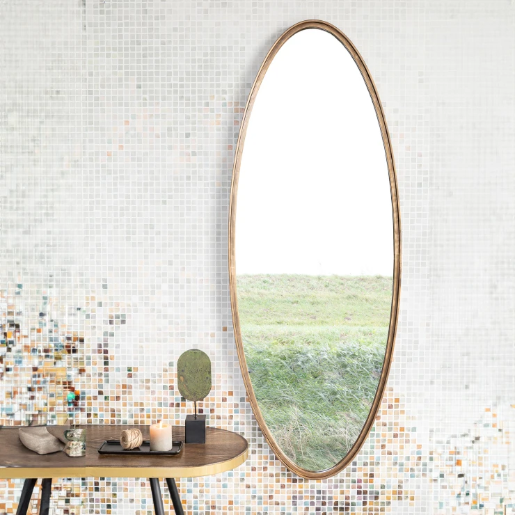 Speil Oval L Noza Bronse