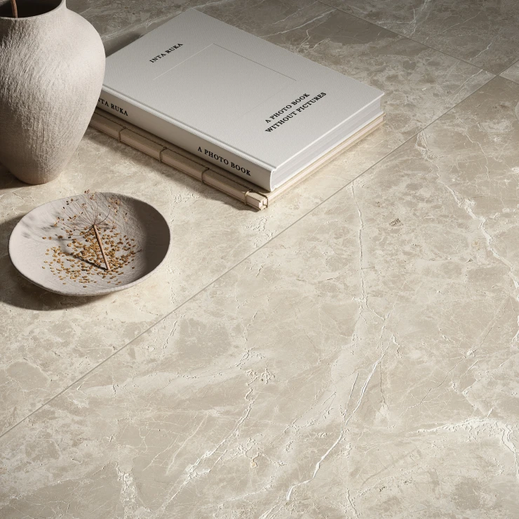 Marmor Gulvflis Marbelle Gråbeige Matt Struktur 3D 60x120 cm