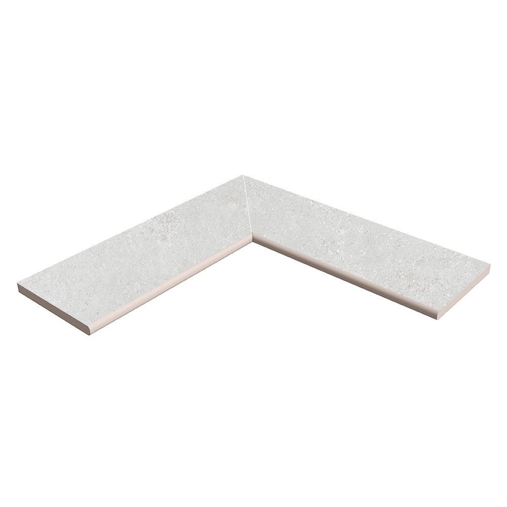 Bassengkant Hjørnesett Stonehenge Hvit Matt 20x60 cm Tykkelse 20 mm