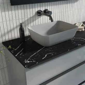 Benkeplate Bloc Svart Marmor Matt 100 cm