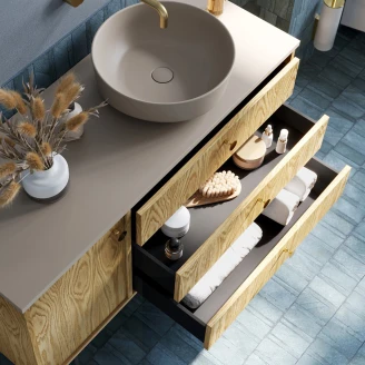 Benkeplate Bloc Dimgrå Matt 120 cm