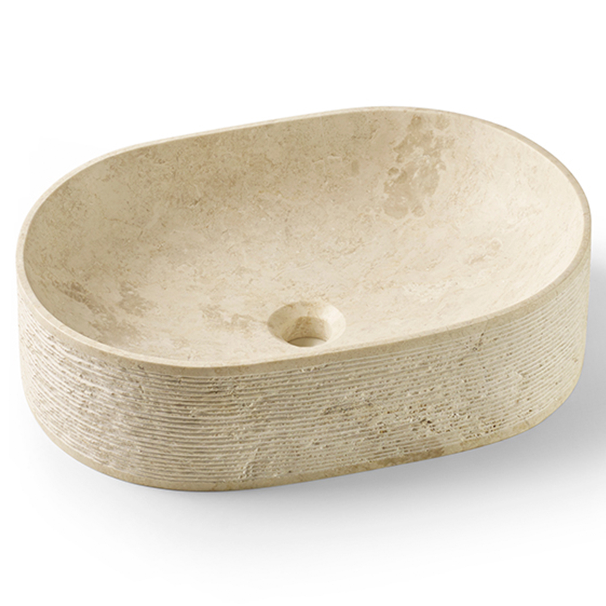 Bathco Servant Stone Morella Oval Beige 52x37 cm