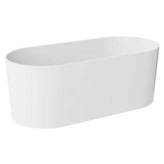 Badekar <strong>Linna</strong>  Hvid Blank 160 cm med Hvid Pop-up Bundventil