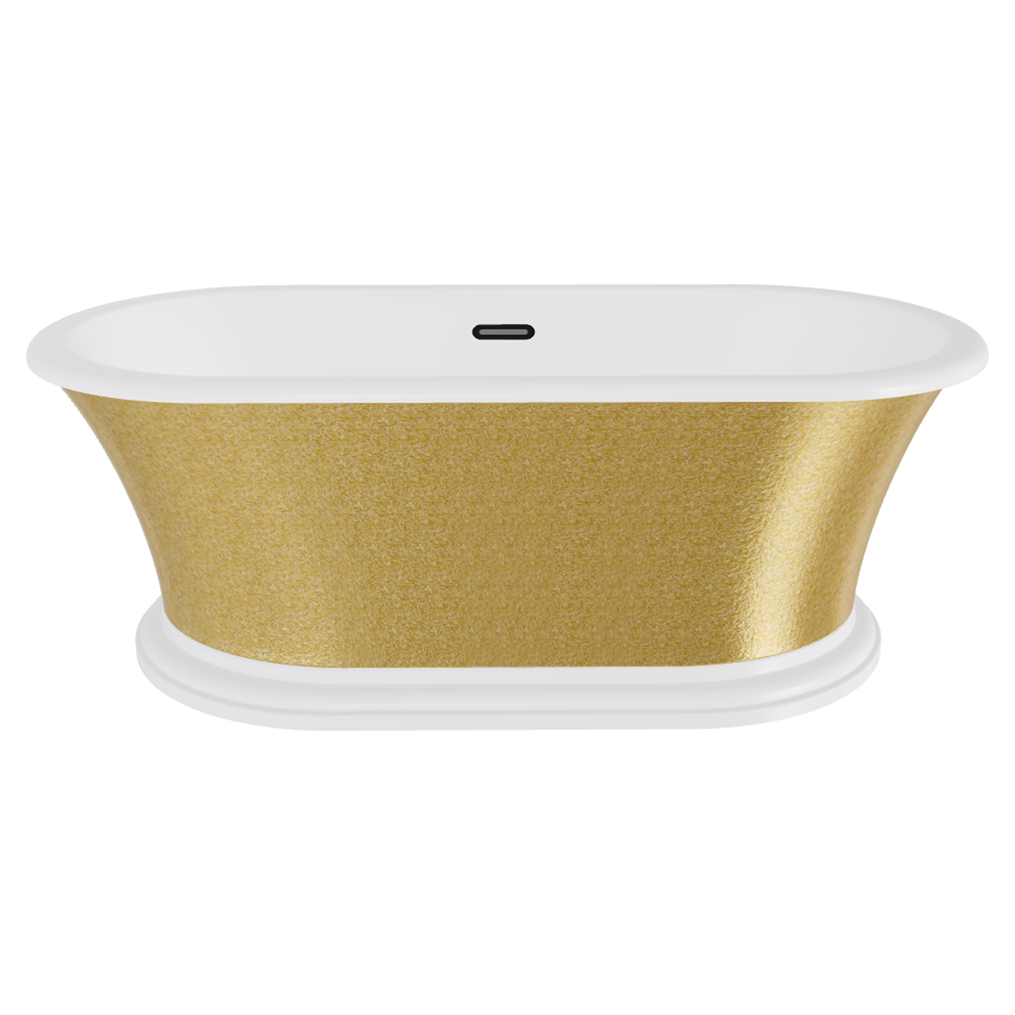 Badekar Esmeree Gull Blank 160 cm med Svart Pop-up Bunnventil