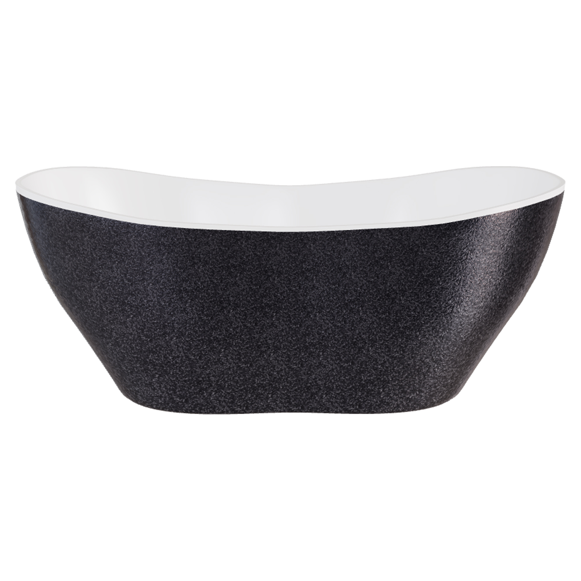 Håndlaget Mineral DuraBe Badekar Seira Grafitt Blank 170 cm med Krom Pop-up Bunnventil