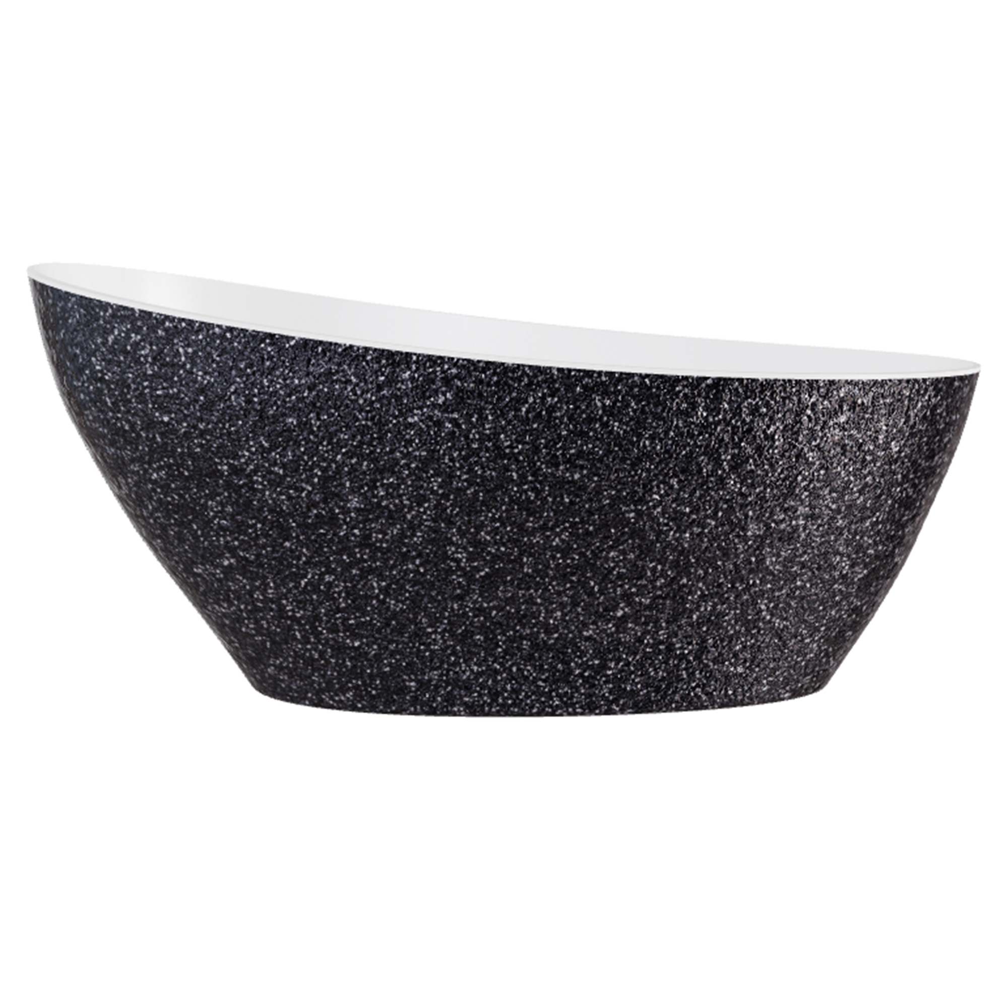 Håndlaget Mineral DuraBe Badekar Anora Grafitt Blank 165 cm med Krom Pop-up Bunnventil