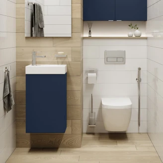 Servantskap <strong>Tiny</strong>  Blå Matt 40 cm med Servant Hvit Blank