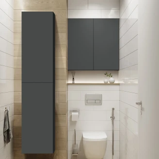 Høyskap Unity med To Dører Antrasitt Matt 40x12.6x180 cm
