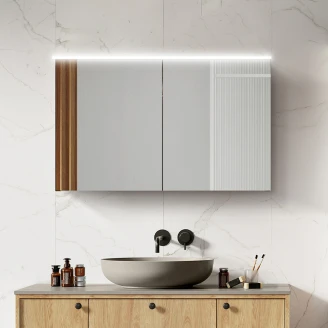 Speilskap med LED-panel <strong>Aquamarine</strong>  100 cm