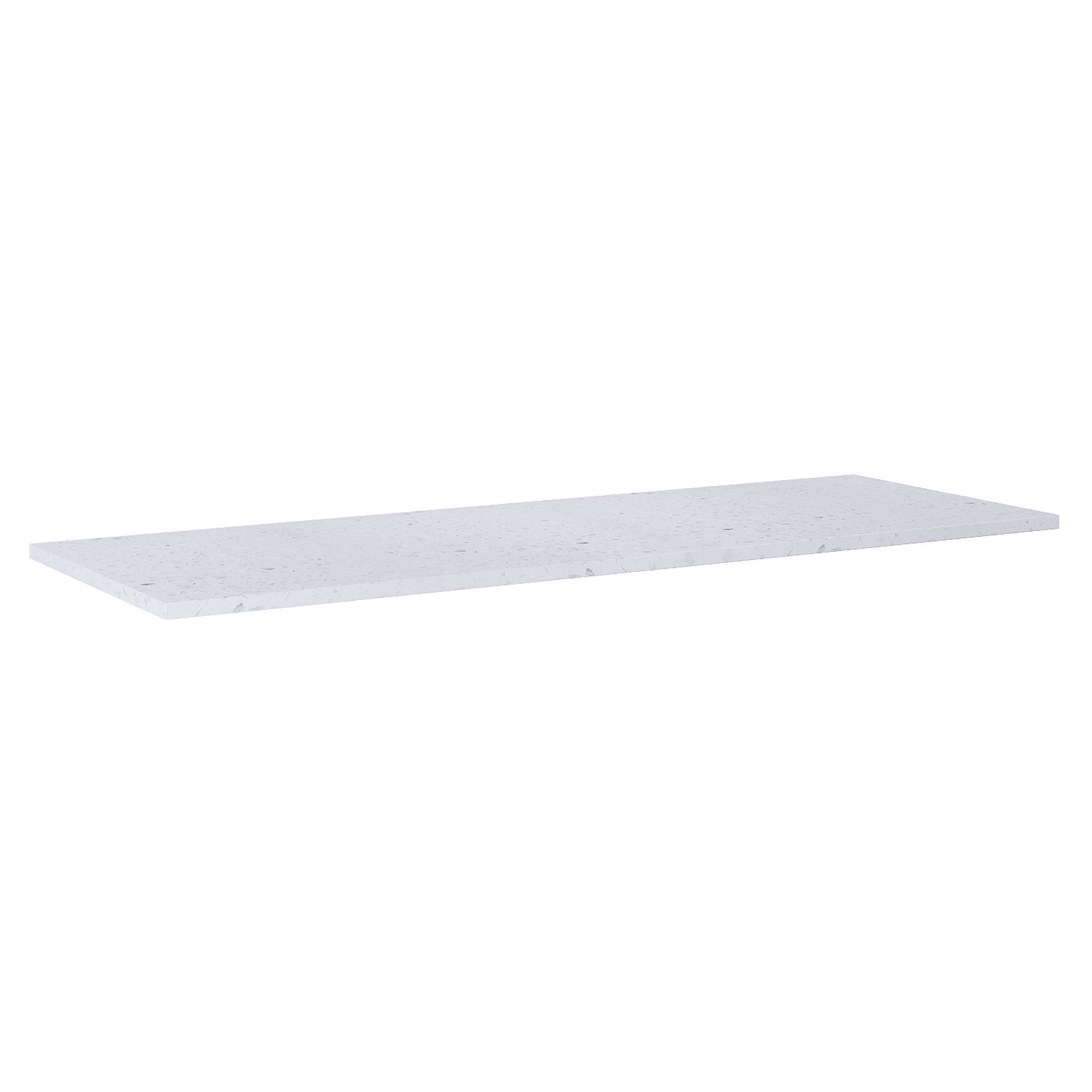 Benkeplate Bloc Terrazzo Hvit Matt 140 cm