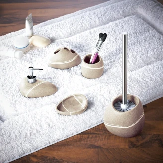 Sett med baderomstilbehør <strong>Roca</strong>  Beige Matt