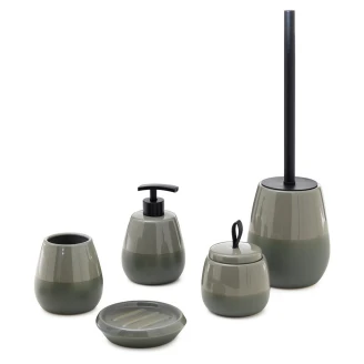 Sett med baderomstilbehør <strong>Matcha</strong>  Grønn Blank