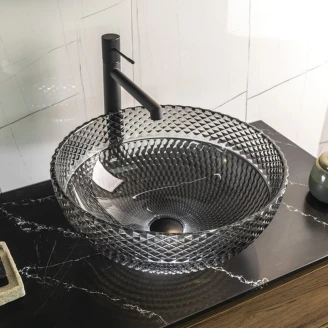 Håndvask <strong>Asteria</strong>  Sort Blank Rund Ø 40 cm