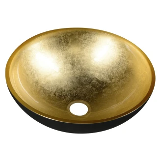 Servant <strong>Fathom</strong>  Guld, Svart Blank Rund Ø 40 cm