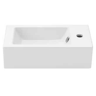 Håndvask <strong>Tia</strong>  Rektangulær Højre Hvid Blank 50 cm