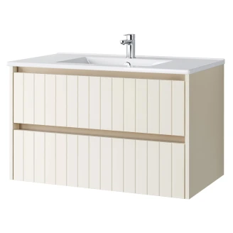 Servantsskåp <strong>Vireo</strong>  Beige Matt 80 cm med Servant