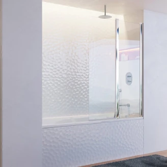 Badekarvegg Batheo Krom Blank 100x150 cm Venstre