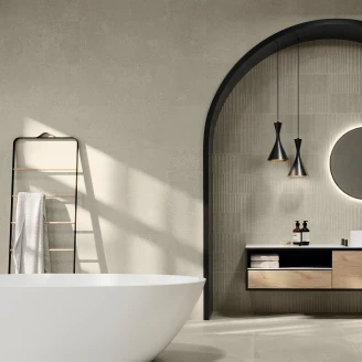 Dekor Veggflis <strong>Cementa</strong>  Beige Matt Relieff 40x120 cm
