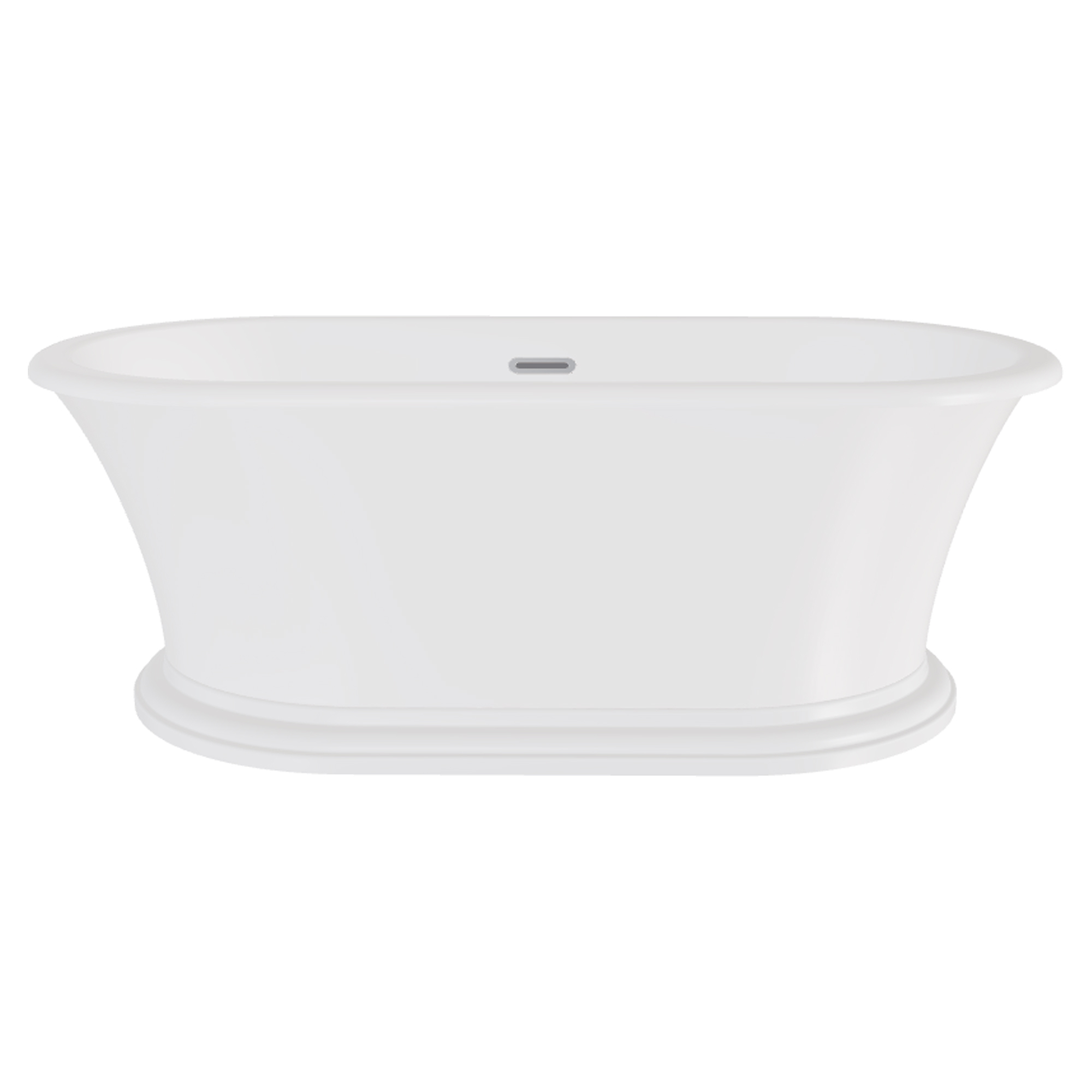 Badekar Esmeree Hvit Blank 160 cm med Krom Pop-up Bunnventil