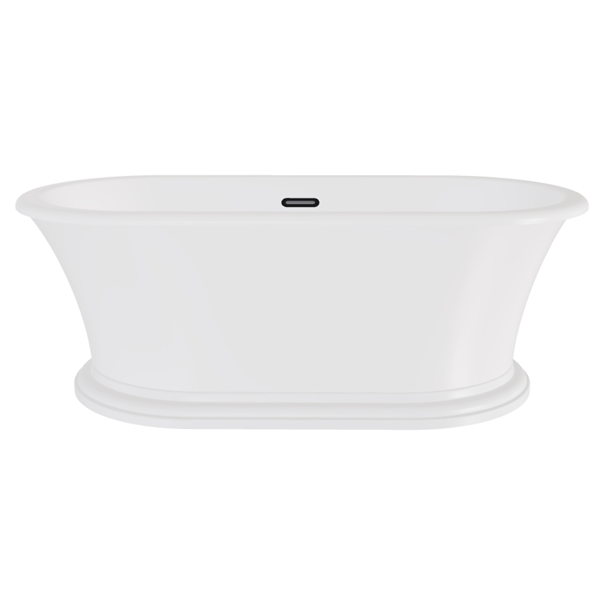 Badekar Esmeree Hvit Blank 160 cm med Svart Pop-up Bunnventil