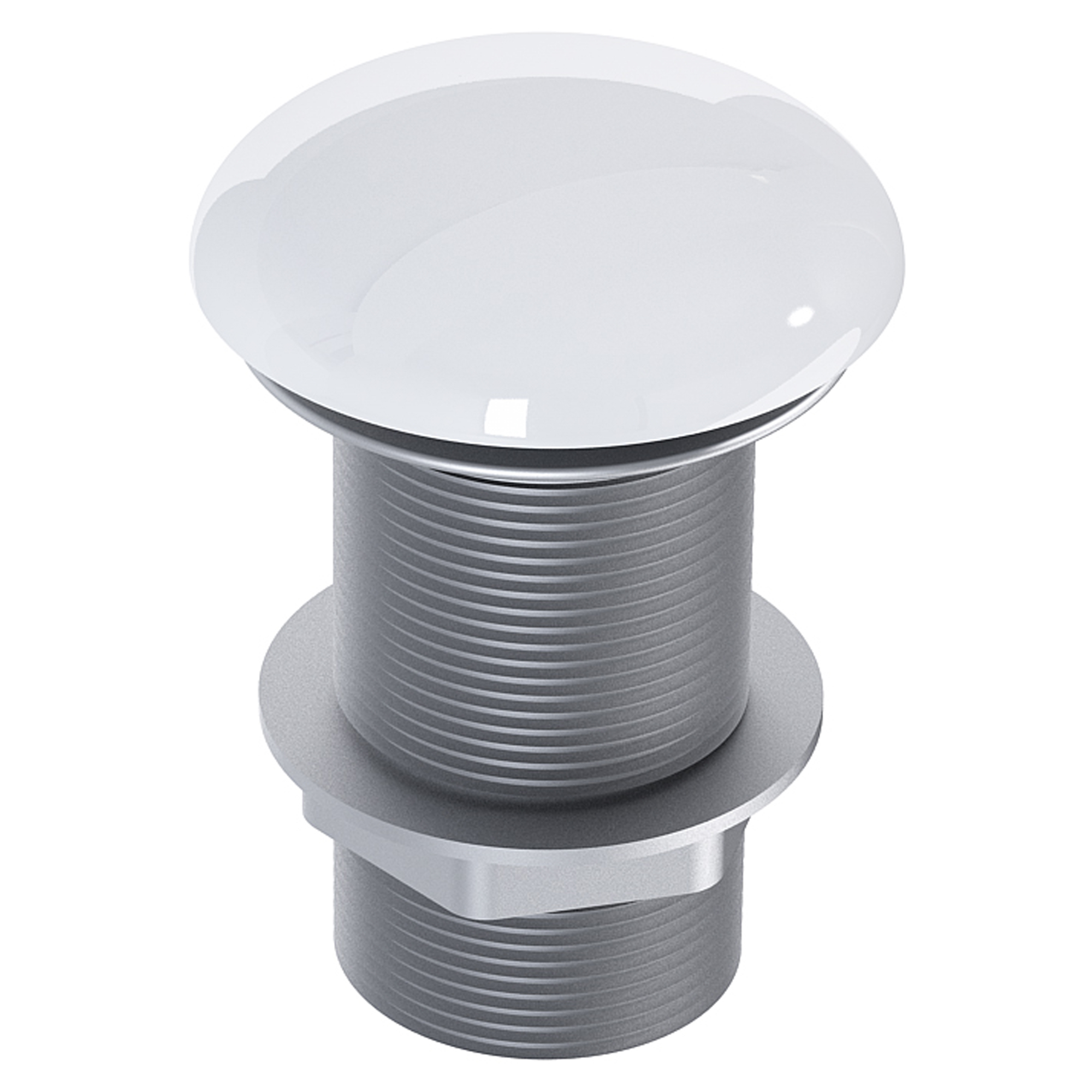 Bunnventil Click-Clack Plug Hvit Blank for Servant uten Overløp