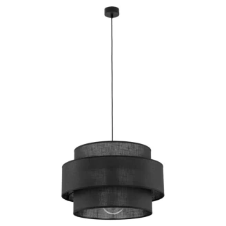 Hængende Lampe <strong>Luma</strong>  Sort Mat 160 cm