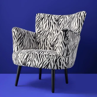 Werner Voss Lenestol Zebra Svart, Hvit