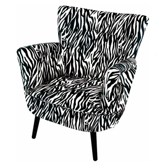 Werner Voss Lenestol Zebra Svart, Hvit