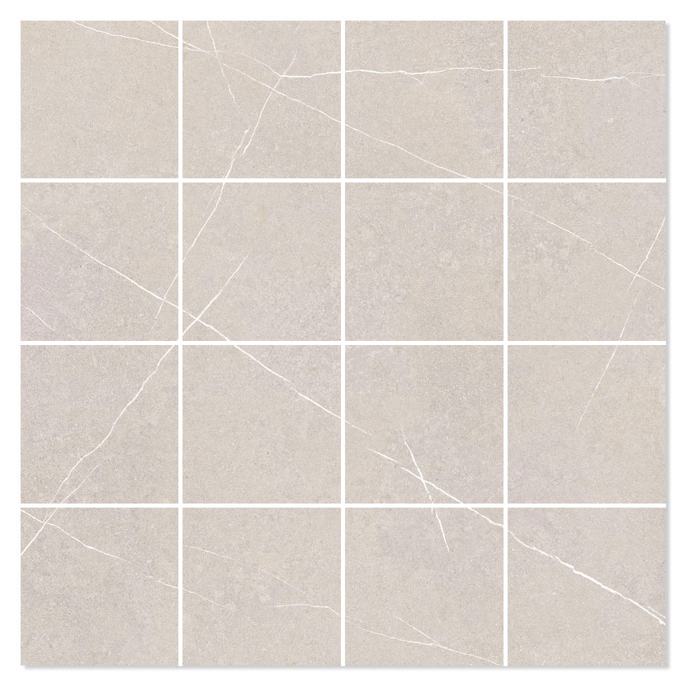 Marmor Mosaikkflis Legacy Beige Matt 30x30 (7x7) cm