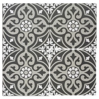 Mainzu Gulvflis <strong>Normandy</strong>  Bas Black Matt 20x20 cm