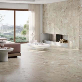 Gulvflis <strong>Vento</strong>  Sandbeige Matt 120x120 cm