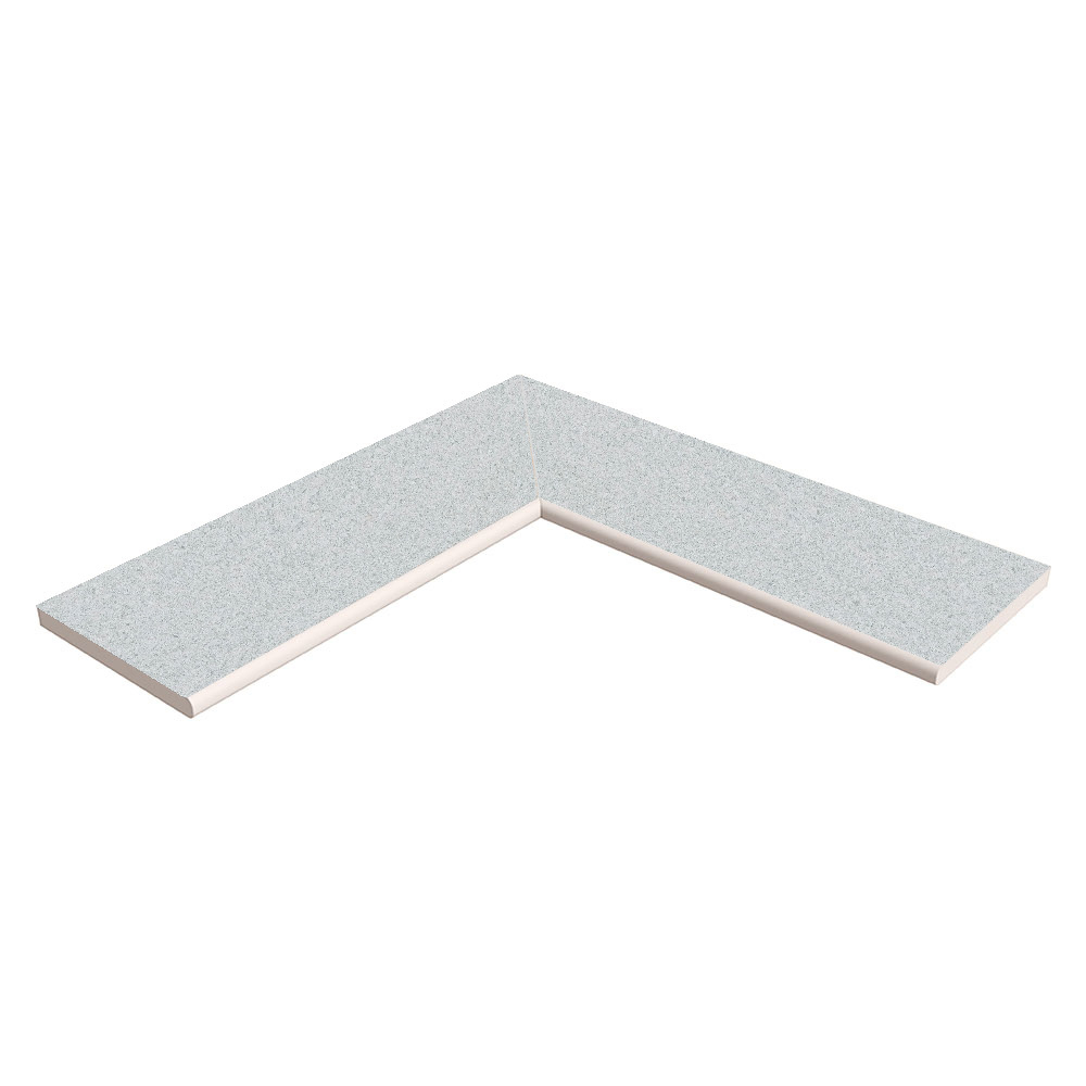 Bassengkant Hjørnesett Gulvflis Armor Lys Grå Matt 20x60 cm Tykkelse 20 mm