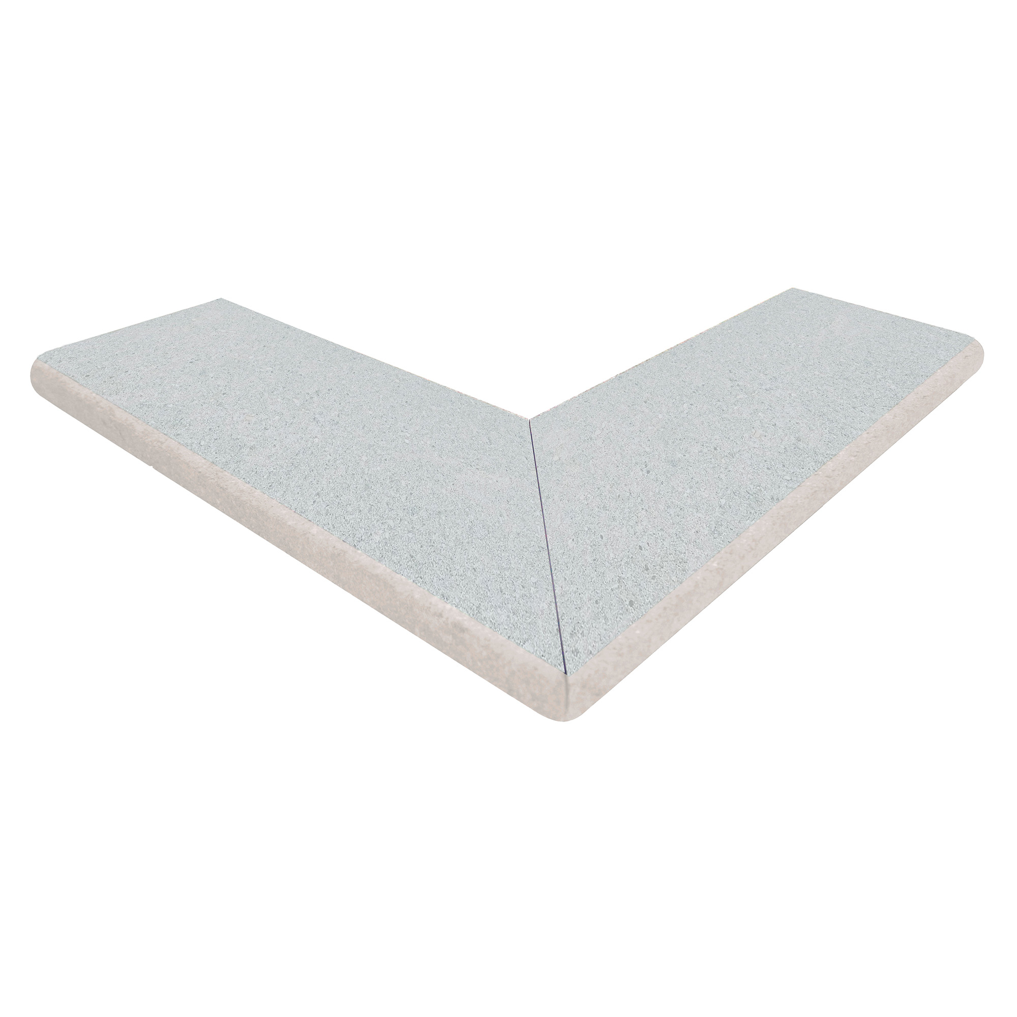 Bassengkant Hjørnesett Gulvflis Armor Lys Grå Matt 20x61 cm Tykkelse 20 mm