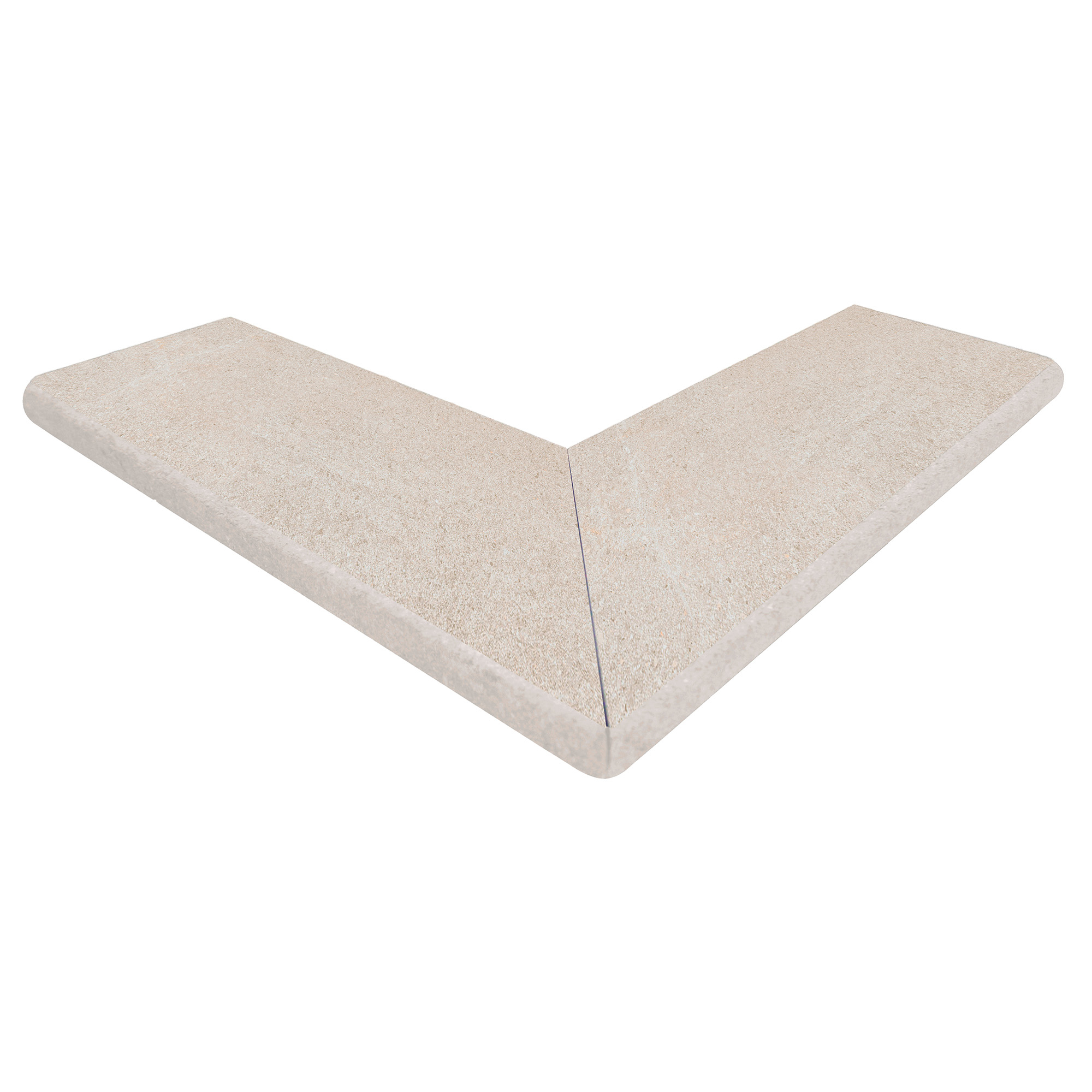 Bassengkant Hjørnesett Gulvflis Armor Beige Matt 20x61 cm Tykkelse 20 mm