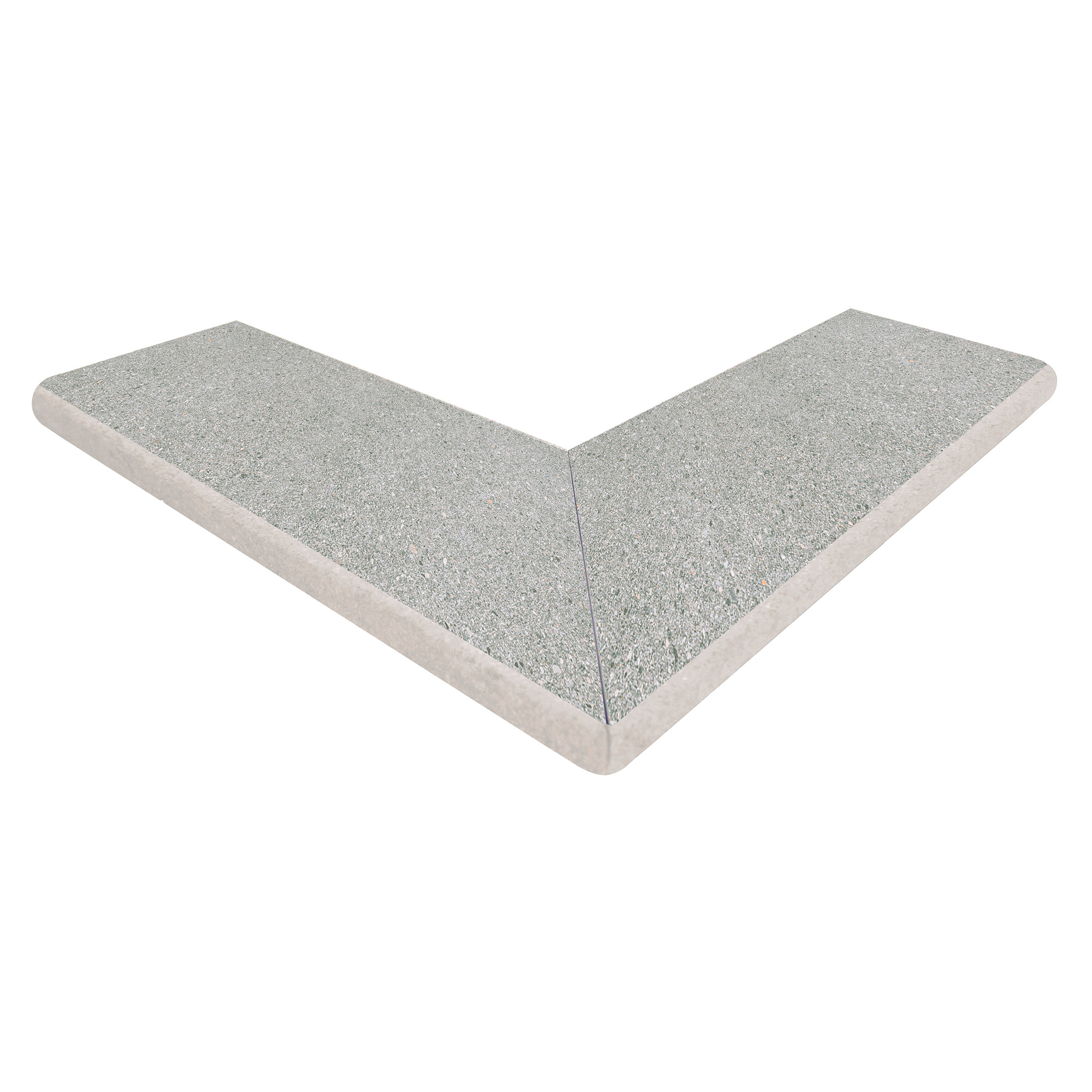 Bassengkant Hjørnesett Gulvflis Armor Grå Matt 20x60 cm Tykkelse 20 mm