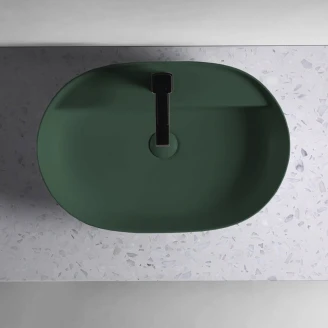 Benkeplate Bloc Terrazzo Hvit Matt 100 cm