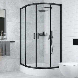 Dusjkar Plus 80x80 cm Rund Hvit Blank