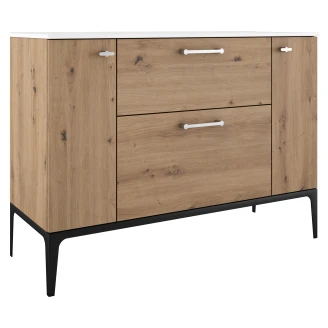 Servantskap Krom <strong>Ombra</strong>  Tre Ljus 120 cm med Servant Hvit & Ben