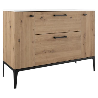 Servantskap Svart <strong>Ombra</strong>  Tre Ljus 120 cm med Servant Hvit & Ben