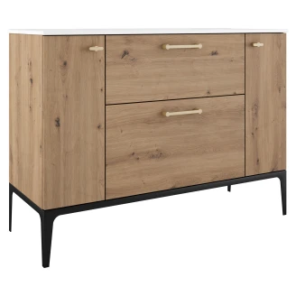 Servantskap Gull <strong>Ombra</strong>  Tre Ljus 120 cm med Servant Hvit & Ben