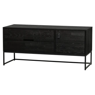 Woood TV-benk <strong>Silas</strong>  Svart 120 cm