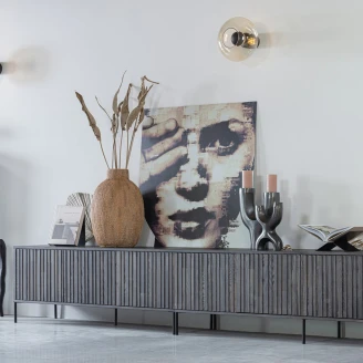 Woood TV-benk Gravure Mørkebrun 100 cm