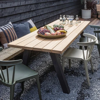 Woood Hagebord <strong>Tablo Outdoor</strong>  Naturlig, Svart 210x80 cm