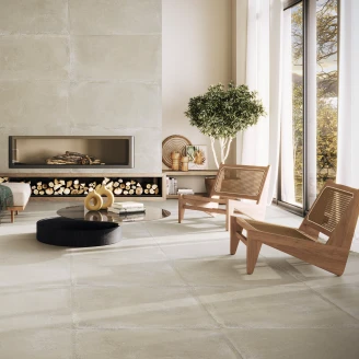 Gulvflis <strong>Cementa</strong>  Beige Matt 90x90 cm