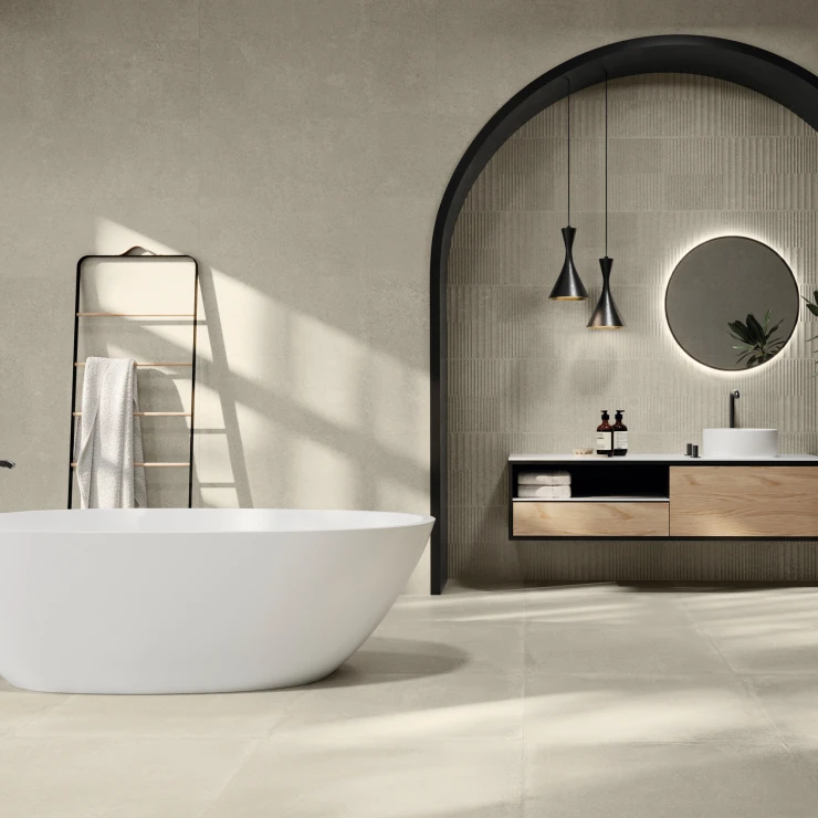 Veggflis Cementa Beige Matt 40x120 cm