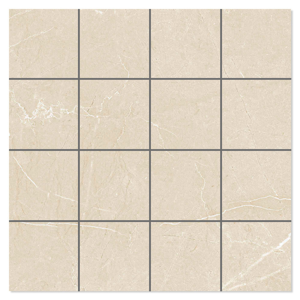 Marmor Gulvflis Soapstone Lux Beige Polert 30x30 (7x7) cm